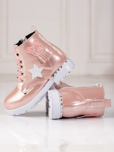 Dívčí kotníkové boty  růžové