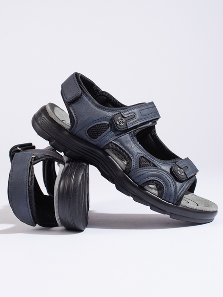 Pánské tmavě modré sportovní sandály na suchý zip