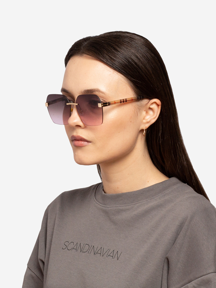 Sluneční brýle dámské s károvaným vzorem