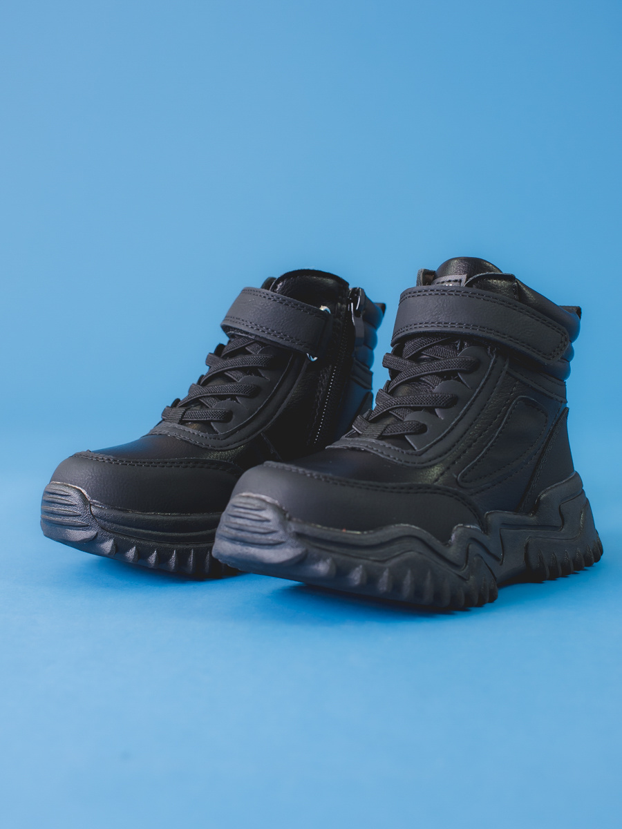 Chlapecké kotníkové boty zateplené  černé