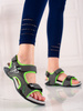 Sportovní dámské sandále DK šedo-zelené