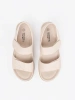 Světle béžové dámské sandály na suchý zip