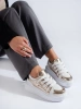 Sneakersy na vysoké platformě zlato-bílé