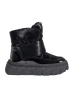 Černé zateplené dámské sněhule na hrubé podrážce