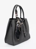 Černá střední kabelka s ozdobným šátkem