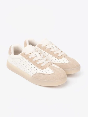 Sneakersy dámské ažurové světle béžové