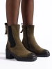 Dámské kotníkové boty na sloupku s vysokým svrškem Vinceza