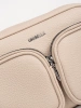 Béžová malá kabelka s kapsami