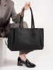 Černá kabelka typu shopper z ekokůže