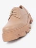 Béžové šněrované polobotky na platformě