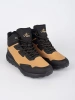 Černo-hnědé vysoké pánské trekové boty