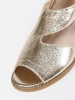 Zlaté sandály ploché s výřezy
