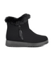 Černé pohodlné zateplené kotníkové boty dámské s kožešinou