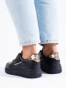 Černé dámské sneakersy na platformě 