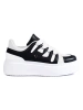Černo-bílé dámské sneakersy na hrubé podrážce