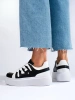 Černo-bílé dámské sneakersy na hrubé podrážce