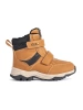 Zateplené chlapecké camelové kotníkové boty na suchý zip