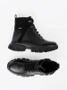 Černé kotníkové boty s robustní podrážkou a zipem Sergio Leone
