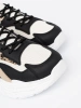 Černé a béžové dámské sneakersy s hrubou podrážkou