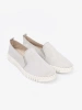 Světle šedé tenisky slip-on s elastickými prvky