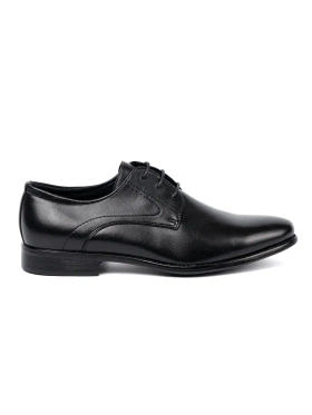 Elegantní pánské polobotky v klasické černé s jemným leskem