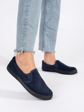 Tmavě modré nazouvací tenisky slip on