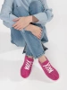 Růžové sneakersy dírkované z přírodní kůže