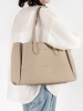 Béžová kabelka typu shopper z ekokůže