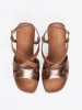Spletené hnědé sandály Sergio Leone
