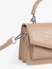 Béžová dámská malá kabelka s uchem a řemínkem