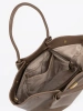 Kabelka shopper taupe se zapínáním
