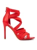 Červené sandálky na podpatku Potocki