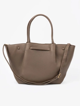 Kabelka shopper taupe se zapínáním