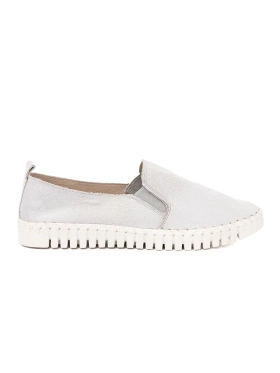 Světle šedé tenisky slip-on s elastickými prvky