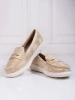Dámské mokasíny  zlaté s pružnou podrážkou