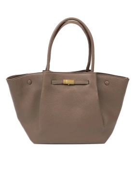 Kabelka shopper taupe se zapínáním