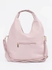 Růžová ažurová kabelka přes rameno