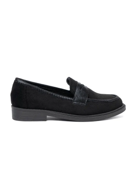 Černé semišové loafersy