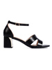 Černé sandály na nízkém podpatku