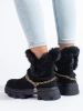 Dámské semišové kotníkové boty na platformě 