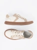 Bílo-béžové sneakersy dámské kožené Sergio Leone