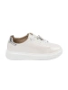 Bílo-stříbrné sneakersy se sponou kožené Sergio Leone