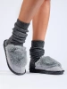 Dámské šedé pohodlné pantofle 