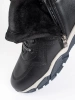 Pánské černé zateplené kotníkové boty šněrovací