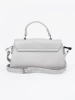 Šedá malá kabelka s popruhem i s uchem