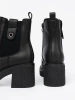 Elegantní černé kotníkové boty s elastickou části svršku Sergio Leone