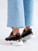 Sneakersy dámské černé se vzorem