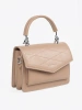 Béžová dámská malá kabelka s uchem a řemínkem