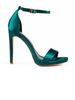 Dámské sandály na vysokém podpatku  zelené