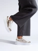 Sneakersy na vysoké platformě zlato-bílé